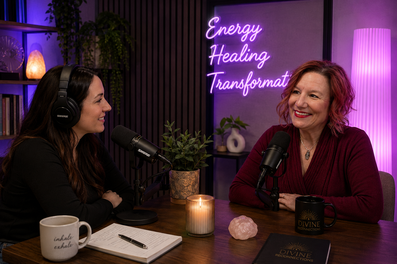 Podcast conversation about energy healing and transformation